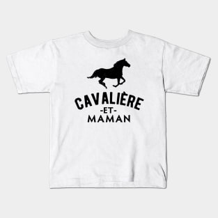 Maman cheval cavalière Kids T-Shirt